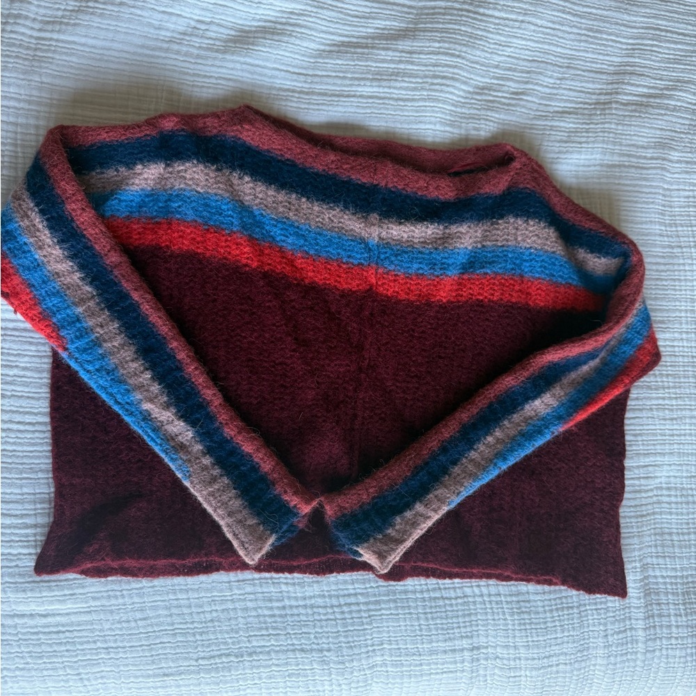 Striped Multicolor Free People Women's Boatneck Sweater